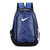 Nike/耐克双肩包男女款背包学生书包电脑包休闲运动涂鸦旅行包(黑蓝)第3张高清大图