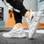 VRKK新款时尚飞织透气运动鞋高弹网面舒适慢跑鞋百搭休闲鞋男鞋子(白色 39)第7张高清大图