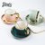 Bincoo简约北欧式陶瓷咖啡杯具套装家用小奢华咖啡杯碟勺下午茶具(粉色（2杯+2碟+2勺） 默认版本)第4张高清大图