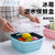 厨房多功能洗菜沥水篮双层带盖洗菜篮水果篮塑料家用果蔬保鲜盒(深蓝【1个装】)第2张高清大图
