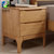 亚格林 北欧 床头柜现代简约全橡胶木实木色整装收纳储物卧室(胡桃色 420*400*500)第2张高清大图