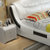 忆斧至家 气动高箱储物功能流曲线造型 现代时尚卧室1.8米1.5米主卧双人床 婚床(皮床+2柜 1.8米)第4张高清大图