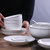 家用10人碗碟套装 盘子碗北欧简约创意网红碗10人高档日式餐具(半晓53件（配7英寸汤碗） 默认版本)第2张高清大图