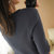 2021夏季新款女士纯棉针织短袖时尚百搭五分袖打底衫套头毛衣(天蓝色 XXL)第5张高清大图