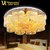 现代艺术客厅吸顶灯 LED卧室祥云餐厅灯具 大气水晶灯 艺术顶灯(65CM 清光60W（送遥控）)第5张高清大图
