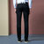 韩版男士修身免烫休闲商务上班直筒西裤(黑色 34)第4张高清大图