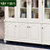 卡富丹 书房家具白色田美式木书柜雕花书架自由组合玻璃门书橱801第4张高清大图