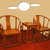 红木家具红木圈椅实木茶几围椅皇宫椅三件套非洲黄花梨木第5张高清大图