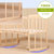 匠林家私儿童床实木环保婴儿床(原木色 小号+蚊帐+床垫)第3张高清大图