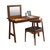 夏树 北欧实木梳妆台SZT-01(出口版（原木色） 单桌+日式椅)第3张高清大图