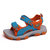 abckids男童鞋 凉鞋夏季新款儿童沙滩鞋中小童鞋小孩凉鞋防滑潮(34 湖蓝橙(中童款为迷彩底))第3张高清大图
