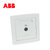 ABB开关插座面板86型德韵白色电视插座AS301第3张高清大图