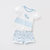 davebella戴维贝拉男童夏装2018新款套装 宝宝休闲两件套DBF7291(6Y 白)第2张高清大图