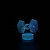 外星飞船3D视觉小夜灯创意七彩触控充电LED立体灯礼品气氛灯(蓝)第3张高清大图