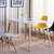 TIMI 现代简约餐桌椅 北欧餐桌 小户型餐桌椅组合 家用饭桌 商用洽谈桌椅(白色伊姆斯 1.4米餐桌+4把彩色椅(颜色备注))第4张高清大图