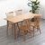 TIMI 天米 北欧实木餐桌椅 全白橡木餐桌椅组合 白橡木一桌四椅 家用饭桌组合(原木色 1.3米餐桌+4把椅子)第4张高清大图