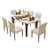 领胜　餐桌家具套装 客厅现代简约可伸缩环保烤漆家用餐桌椅组合(一桌六椅)第3张高清大图