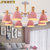 佳奂北欧灯具客厅马卡龙吊灯家用简约现代风格创意个性大气卧室餐厅灯(白色款3头+送高端三色LED光源)第2张高清大图