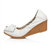 毅雅2014春季新款 真皮舒适坡跟女式单鞋 女鞋YY5435166(白色 35)第2张高清大图