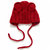婴儿帽子秋冬针织毛线帽满月帽0-123岁6个月手工编织护耳宝宝帽子(红色 均码3-36个月（42-50CM）)第2张高清大图