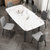轻奢后现代北欧大理石餐桌椅组合现代简约小户型实木饭桌家用创意(2米餐桌+6椅 备注您需要的颜色)第4张高清大图