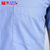 男士短袖小方领衬衫工装纯色男士工作服厂服正装磁性领扣定制衬衣(深蓝色 4XL/44男款)第4张高清大图
