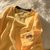 盐系短袖女2022新款潮设计感小众t恤女学生韩版宽松夏季情侣上衣(XL 黄色)第2张高清大图