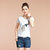 莉菲姿 2017新款韩版修身时尚孔雀图案上衣半袖衫体恤女(黑色 XXXL)第4张高清大图