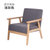 一米色彩 简易沙发 北欧田园布艺双人单人沙发椅小型实木简约日式沙发(海清色 双人位)第2张高清大图