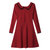 MISS LISA赫本风法式红色连衣裙时尚女装内搭针织裙C150(红色 S)第5张高清大图