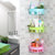 喜润家 三角吸盘浴室置物架壁挂卫浴收纳架厨房储物架(绿色)第2张高清大图