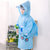 学生儿童雨衣 男女宝宝时尚EVA环保带书包位儿童雨衣(L)(蓝色)第4张高清大图