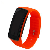 LED非智能触屏手环运动手表男表女表情侣表儿童学生防水电子手表(橙色)