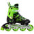 美洲狮（COUGAR）溜冰鞋可调儿童成年成人直排轮滑鞋835L男女旱冰鞋(黑绿 L码38-41码可调)第3张高清大图