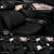 巴比伦 卡通汽车坐垫四季通用帝豪GL博瑞荣威RX5缤智君威哈弗H6高尔夫起亚K3科鲁兹福睿斯可爱女士全包夏季透气麻座垫(黑色 嚎华款)第5张高清大图