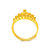 阿玛莎s925银饰银戒指皇冠指环银尾戒女款(金色)第3张高清大图