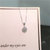 s925纯银锆石圆形项链女 韩国时尚鸽子蛋单钻吊坠锁骨链生日礼物(如图)第2张高清大图