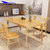 天米 TIMI 北欧白橡实木拉伸桌 可折叠桌 全实木餐桌椅 现代简约1.3米1.4米饭桌组合(原木色 1.3米餐桌+4把牛角椅)第3张高清大图
