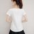 娇维安 夏季新款体血衫 韩版圆领女士T恤 单口袋短袖女式t恤 女(白色 XL)第2张高清大图
