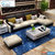 莫忘爱家创意现代简约大小户型沙发可拆洗布艺头层牛皮转角客厅沙发(单+双+贵（总3.6米）)第4张高清大图