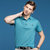 传奇保罗2021夏季新款珠地棉男士休闲短袖t恤男纯色商务Polo衫（M-3XL）ZNM818(天蓝色 XXXL)第5张高清大图