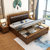 亚格林   简约现代 中式全实木床1.8米1.5m橡木双人床 特价床(床+山棕床垫)第5张高清大图