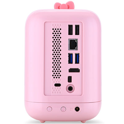 宏碁(acer)宏基小囧RL85白色/粉色迷你主机可移动便携台式电脑主机i3-5005U(粉色限量版 4G内存/128G固态/定制版)