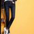 酷总会2017夏季女式新款小脚铅笔裤翻边牛仔裤修身百搭铅笔裤(蓝黑色 29)第5张高清大图