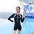 泳衣女遮肚显瘦平角大码保守2019新款运动款连体学生专业游泳衣(黑色 4XL（140-150斤）运动大码)第4张高清大图