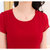 VEGININA 韩版修身收腰雪纺连衣裙 9516(红色 M)第4张高清大图