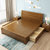 吉木多 橡胶木实木中式简约风1.8,1.5米双人床婚床卧室家具(1.5*2m原木色 床+床垫+床头柜*2)第5张高清大图