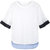 七格格2017夏装新款个性撞色拼接宽松圆领百褶五分袖T恤女M198(白色 XL)第5张高清大图