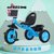 儿童三轮车脚踏车宝宝手推车小孩推车自行车1--3-5岁男女宝宝单车(豪华款【简易】蓝色)第2张高清大图