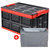 车载收纳神器整理箱车用尾箱置物车内用品杂物箱(黑红色（55L折叠箱+防水袋）)第3张高清大图